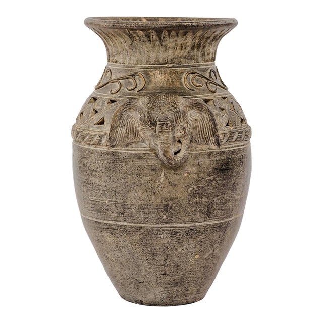 Late 20th Century Vintage Thailand Ban Chiang Style Earthenware Vessel For Sale