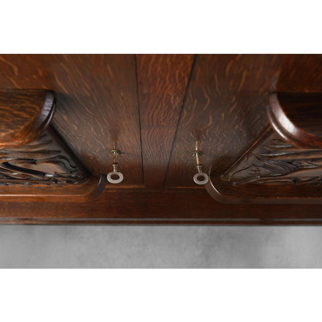 Art Deco French Oak Sideboard from Jacques Klein, 1925 For Sale - Image 6 of 18