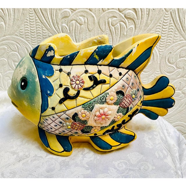 Pair of 1980s Happy Fish Vintage Italian Planters For Sale - Image 6 of 9