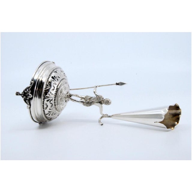 Silver Toothpick Holder with Warrior For Sale - Image 3 of 10