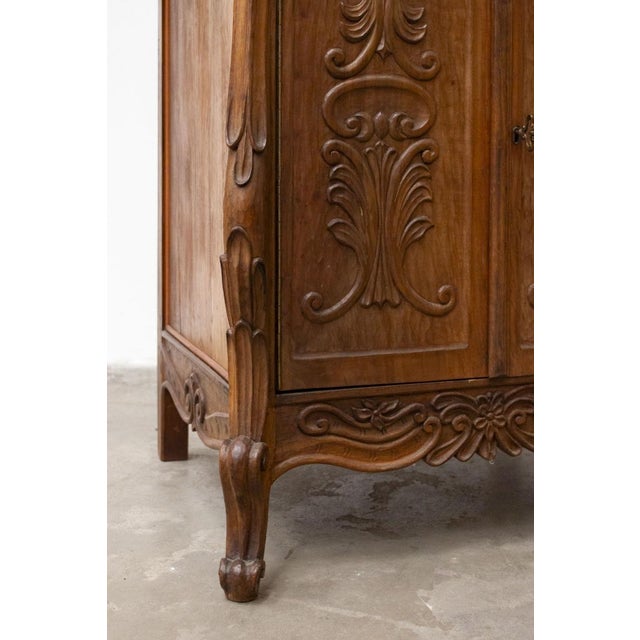 Wood Vintage Buffet in Fir and Walnut, 1960s For Sale - Image 7 of 18