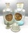 Beautiful set of antique storage jars from Antwerp pharmacy. with labels from the good old days, handwritten in ink:...