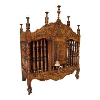 18th Century Carved Walnut Wood Panetiere From Provence, France For Sale