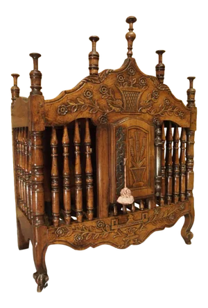 18th Century Carved Walnut Wood Panetiere From Provence, France