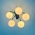 Metal Chrome-Plated Atomic Sputnik Chandelier with White Glass Balls, 1970s For Sale - Image 7 of 11
