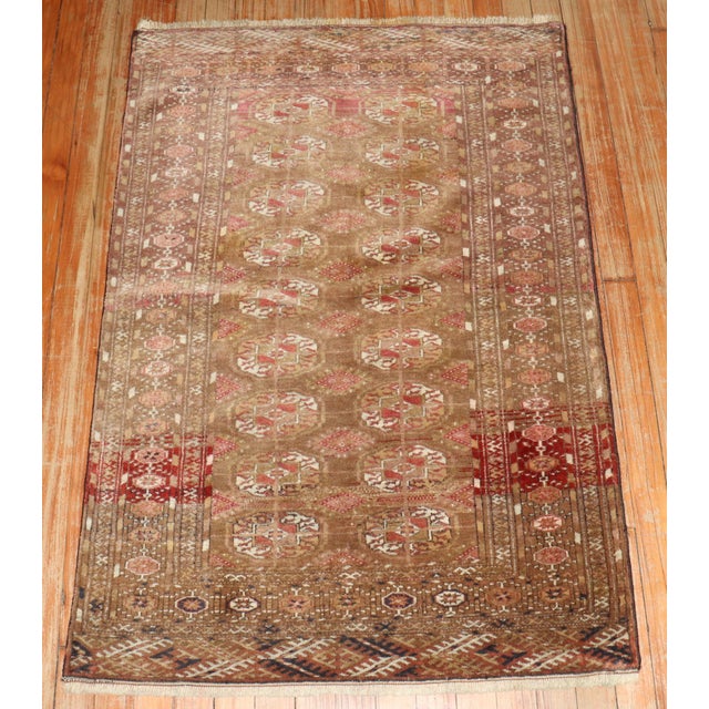 Antique Zabihi Collection Tribal Turkeman Rug For Sale In New York - Image 6 of 9