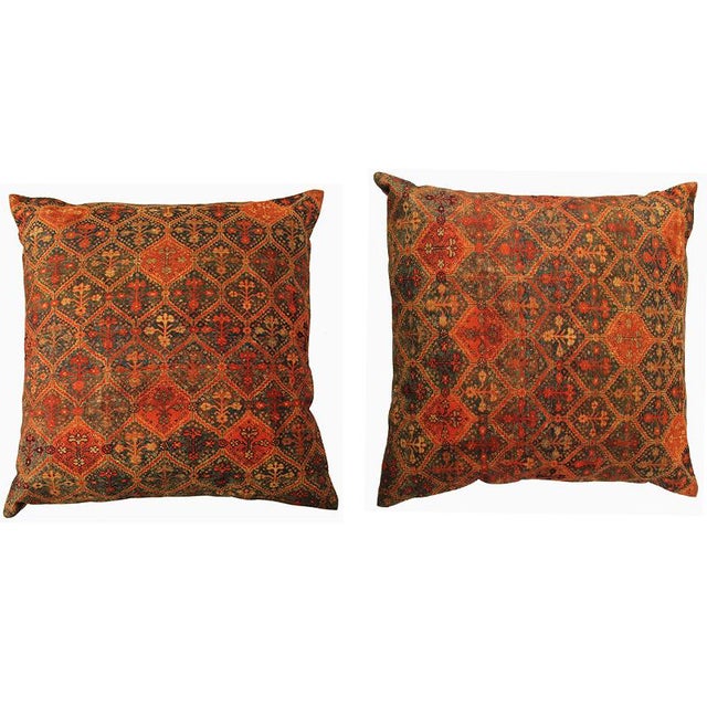 Persian Round Decorative Accent Pillows A Pair 17ʺw 17ʺh