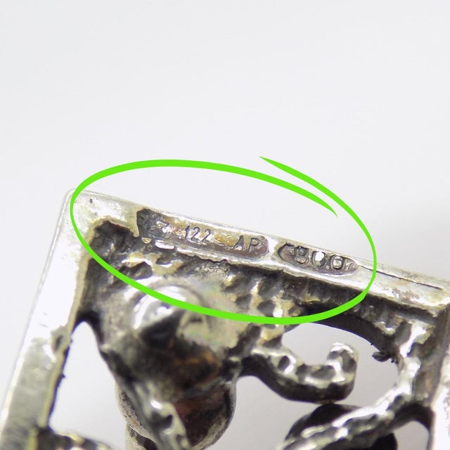 Metal Vintage Italian Handmade Genuine Silver Rocking Toy Horse Figurine Miniature, Made in Tuscany (Italy) For Sale - Image 7 of 9