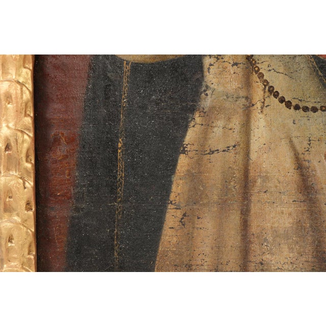 Paint San Augustine, Oil on Canvas, 19th Century For Sale - Image 7 of 17