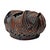 Japanese Showa Period Bamboo Ikebana Basket With Ajiro Weave 8" For Sale - Image 10 of 11