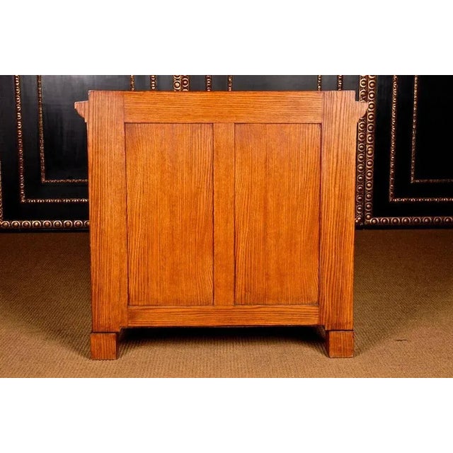 Red 20th Century Empire Caryatide Tulip Veneer Commode For Sale - Image 8 of 9