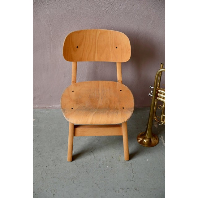 Vintage Children's Chair in Wood and Molded Plywood, 1970s For Sale - Image 4 of 14