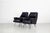 Black Leather Armchairs with Brass Legs from Minotti, Italy, 1950s, Set of 2 For Sale - Image 15 of 18