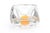This vintage thick walled Swedish glass bowl has great weight. It looks like a perfect egg yolk of sunshine was dropped in...
