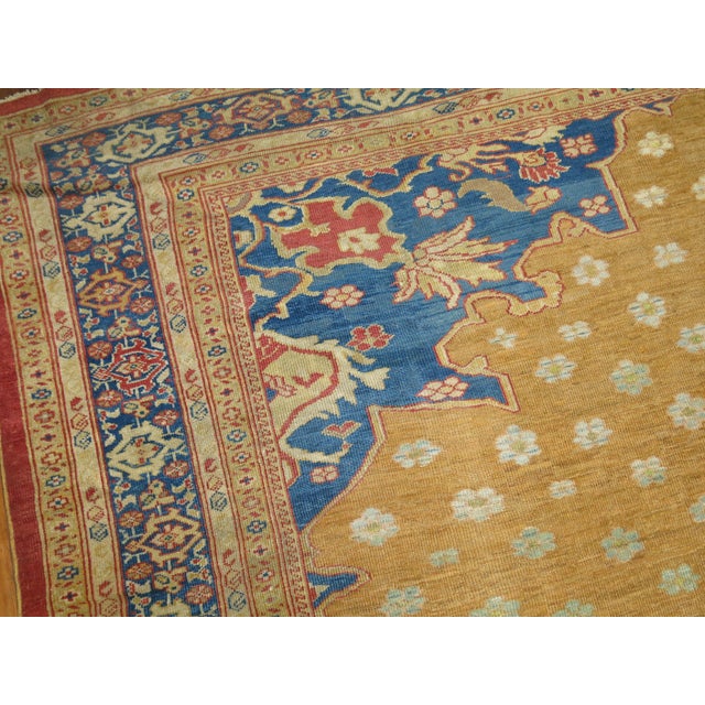 19th Century Zabihi Collection Yellow Ziegler Mahal Rug - 10'6" x 12'4" For Sale - Image 9 of 12