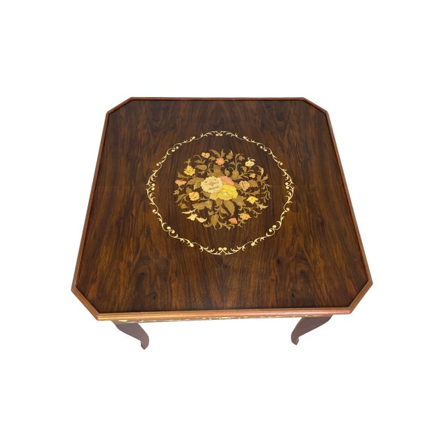 1980s Italian Octagonal Multi-Game Table With 4 Chairs, Inlaid Wood, Chess, Backgammon & Roulette, 1980s For Sale - Image 5 of 18