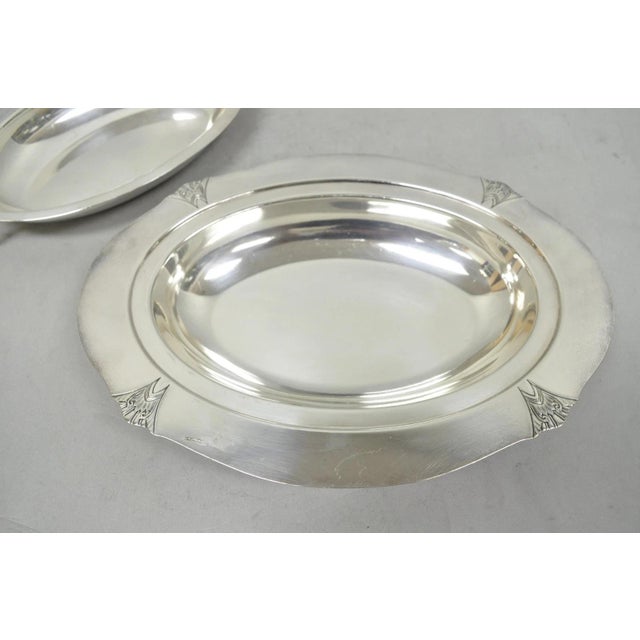 Vintage Victor Sp Co Art Deco Silver Plated Covered Vegetable Serving Dish For Sale - Image 9 of 11