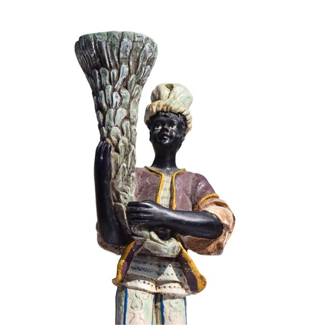 Mid 20th Century Venetian Blackamoor Figural Candlesticks For Sale - Image 9 of 9