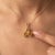 Contemporary Citrine Gemstone Dainty Necklace | Trio Stone Citrine Pendant | November Birthstone Pendant for Woman For Sale - Image 3 of 3