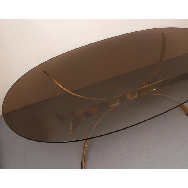 Metal Vintage Coffee Table in Smoke Glass by Maria Pergay, 1975 For Sale - Image 7 of 10