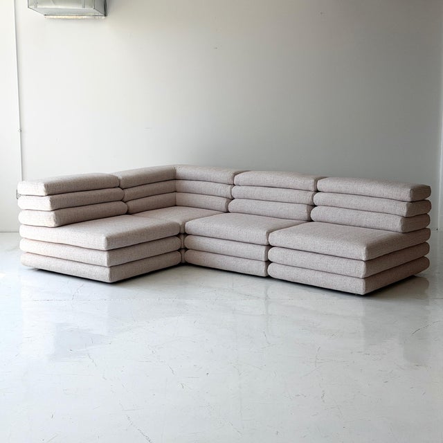 c. 1980s. USA. Price is for the set. Contact us if you’d like to purchase a single item. Reupholstered and refoamed...
