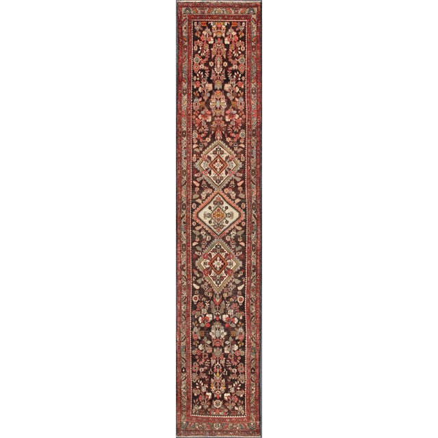 Keivan Woven Arts, H-702-17, 1950’s Vintage Hamedan Runner-3’2’x16’5" For Sale