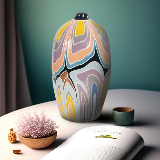 Bramwell Porcelain Vase- Short For Sale - Image 11 of 11