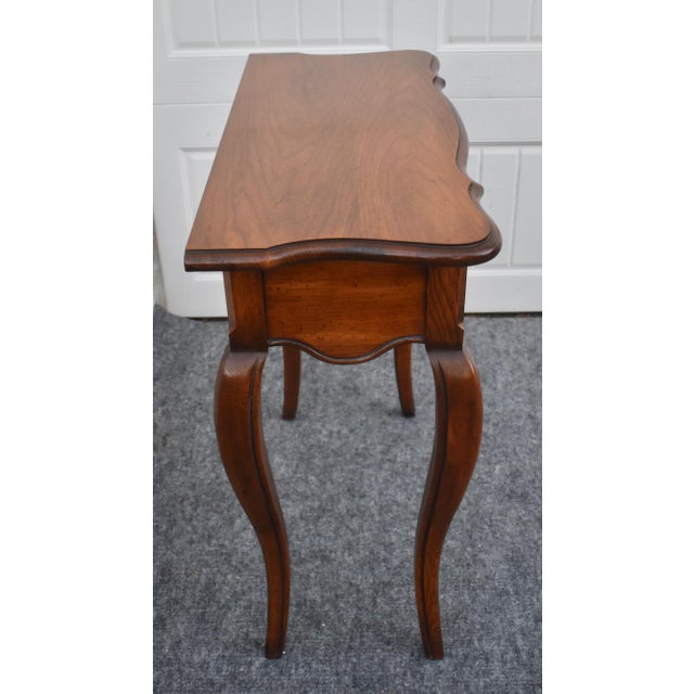 Hekman Italian Provincial Wood Table Vintage Carved Accent Console For Sale - Image 11 of 16
