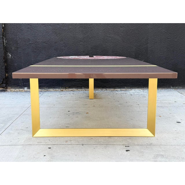 Baxter “Selene” Dining Table by Hagit Pincovici, Brass & Marble, Italian Modern For Sale - Image 9 of 18