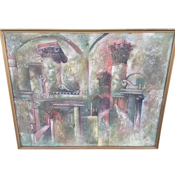 1980s Large Vintage Lee Reynolds Impressionist Pastel Painting For Sale - Image 5 of 5