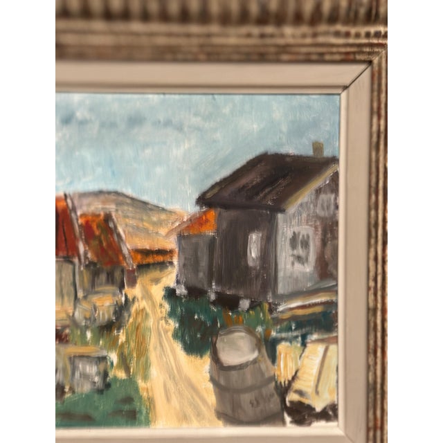 Mid 20th Century Swedish Artist, Rural Village, 1950s, Oil on Panel, Framed For Sale - Image 5 of 12
