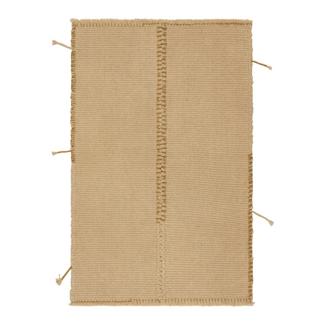 Beige Rug & Kilim’s Custom Kilim in Beige-Brown Stripes For Sale - Image 8 of 8