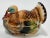 Vintage ceramic turkey motif gravy tureen featuring wonderful hand-painted details in a rich palette. A wonderful...
