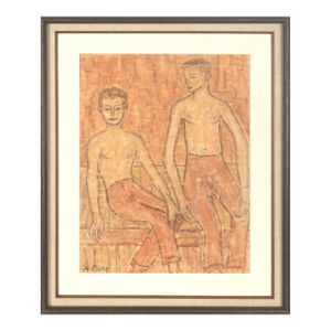 Bay Area Abstract Expressionist Figurative -- Summer Coming of Age Scene by Honora Berg