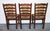 Antique English Rush Seat Ladderback Dining Chairs, 1910s, Set of 6 For Sale - Image 4 of 18