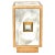 Contemporary Matthew Izzo Home - Savannah Antique Mirror and Gold Leaf One Door Side Table For Sale - Image 3 of 3