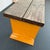 Wood Late 20th Century Industrial Pine Wood and Yellow Steel Slat Bench or Coffee Table For Sale - Image 7 of 7