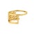White Luxury Multi-Row Diamond Open Cigar Cocktail Ring Size 9 in 14k Yellow Gold For Sale - Image 8 of 15