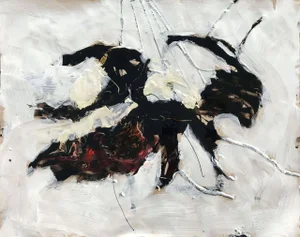 "Visitation" Contemporary Abstract Painting by G. Campbell Lyman