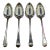 1796 Set of 4 Sterling Silver Tablespoons by John Langlands II For Sale