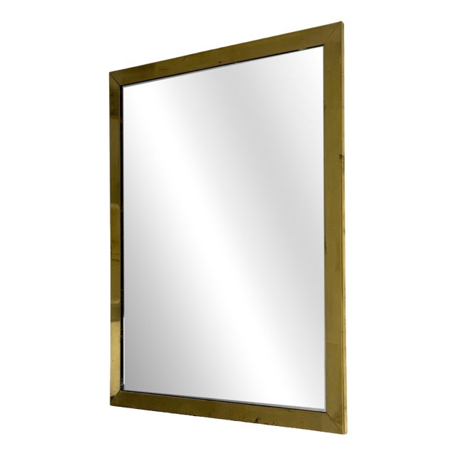 Vintage Brass Mirror, 1960s For Sale