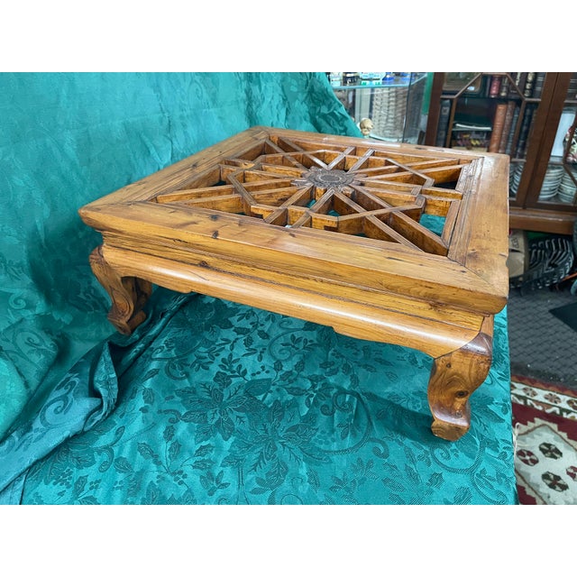 1960s Carved Chinese Footstool With Cushion For Sale - Image 5 of 8