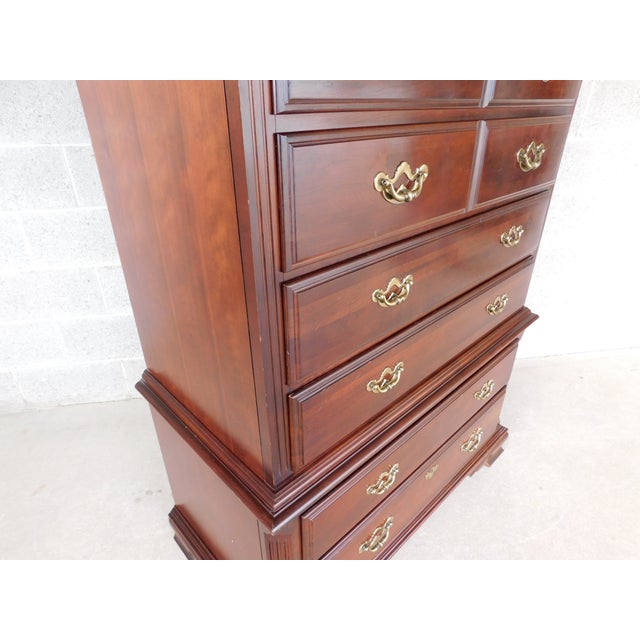 Thomasville Cherry Collection Chest on Chest 41.5"w For Sale - Image 13 of 14