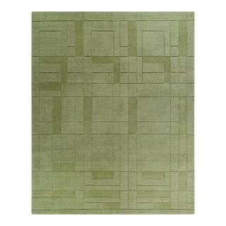 Frank Lloyd Wright Foundation x SURYA Luxuries Handmade Rug Sage 2x3 For Sale