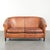 Sheepskin 2-Seater Sofa with Warm Cognac Brown Color Scheme and Finish with Black Piping For Sale - Image 15 of 15
