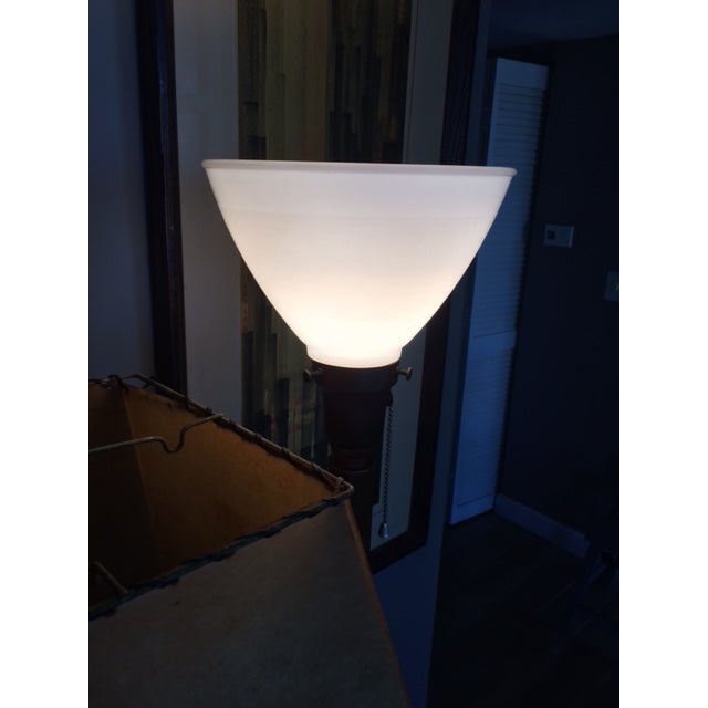 Bronze Arts Crafts Art Deco Torchiere Floor Lamp Chairish