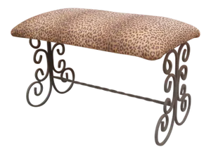 Iron Scroll Bench Spanish Mission Arts and Crafts