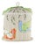 Birdcage Embroidered Pillow With Colorful Birds and Lace Trim For Sale