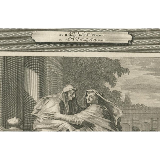Christian Art Print Annunciation of Mary and Visitation, 1700, Paper For Sale - Image 4 of 10