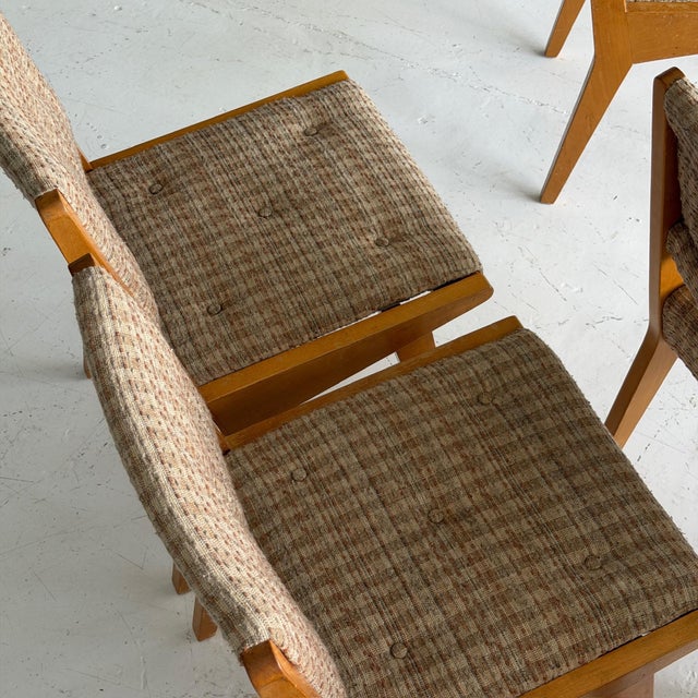 Vintage Wood Dining Chairs by Jens Risom for Knoll For Sale In Chicago - Image 6 of 11